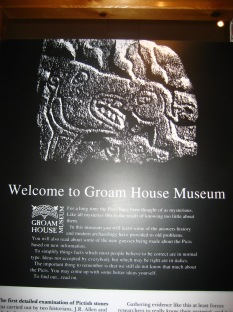 Information panel at the Groam House Museum